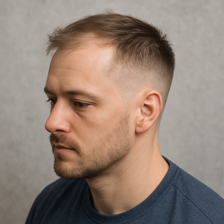 low taper fade for thin hair