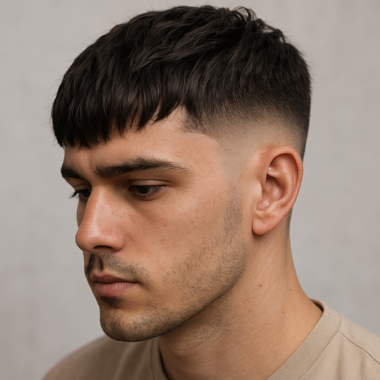 low taper fade fringe