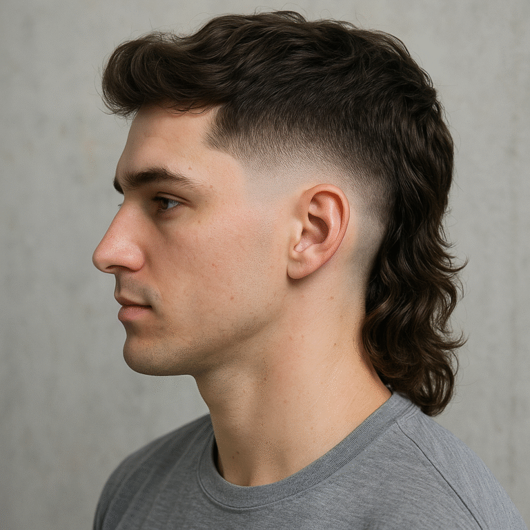 low taper fade mullet