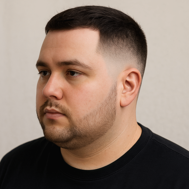 low taper fade for round face