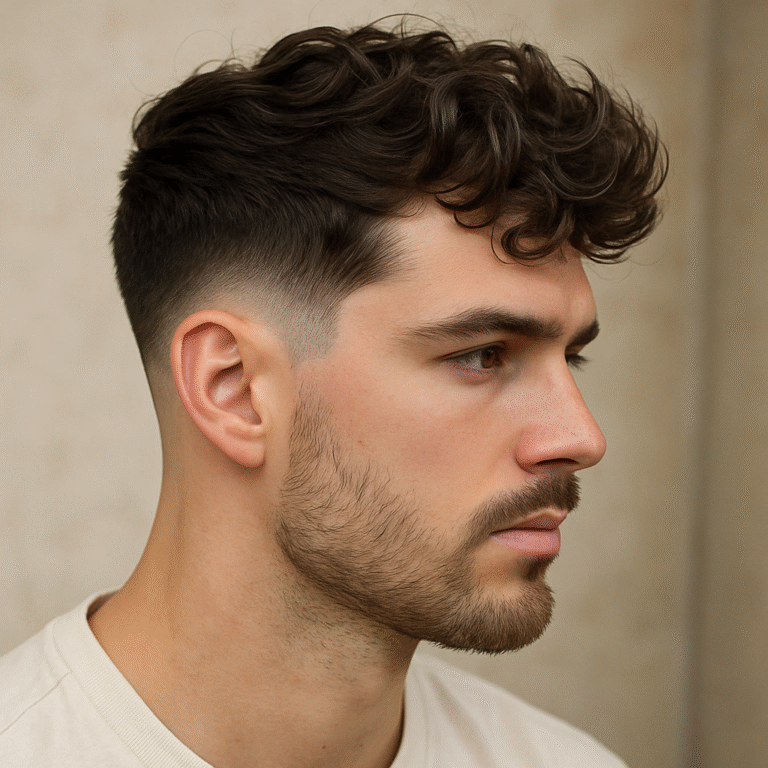low taper fade for wavy hair